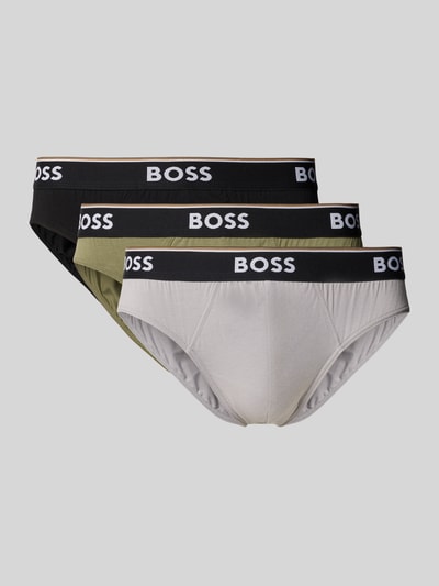 BOSS Slip aus Baumwoll-Elasthan-Mix im 3er-Pack Hellgrau 1