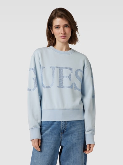 Guess Sweatshirt mit Label-Applikation Modell 'VINTAGE' Hellblau 4