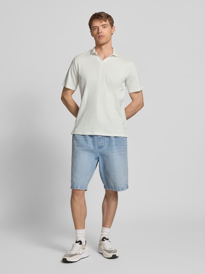 Blend Slim fit poloshirt met structuurmotief Wit - 1