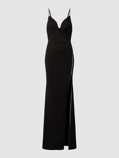 Luxuar Abendkleid mit Zierbesatz Black 2