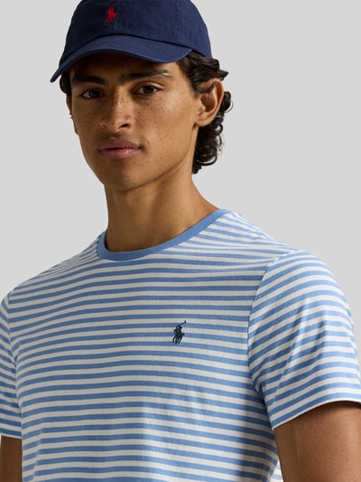 Polo Ralph Lauren T-shirt Slim Fit z czystej bawełny Błękitny 3
