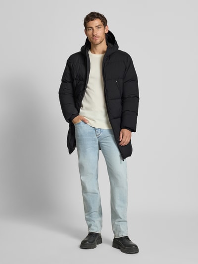 Tom Tailor Denim Regular Fit Steppmantel mit Kapuze BLACK 1