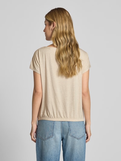 OPUS T-Shirt mit Wasserfall-Ausschnitt Modell 'Sasser' Beige 5