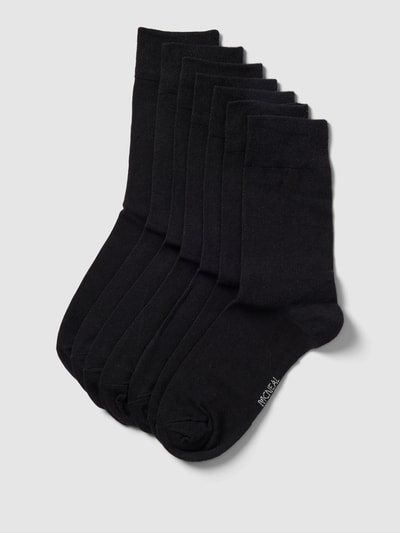 MCNEAL Socken mit elastischen Rippenbündchen 7er-Pack Black 1