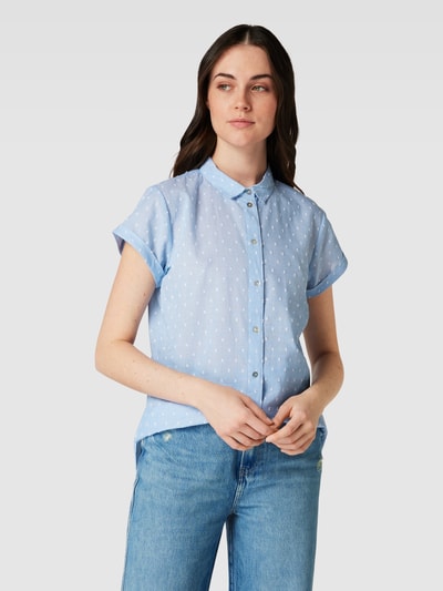 Jake*s Casual Overhemdblouse met all-over motief Bleu - 4