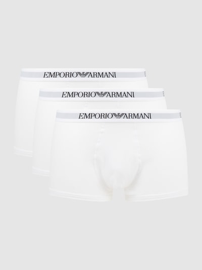 Emporio Armani Boxershort met logo in band in een set van 3 stuks Wit - 1