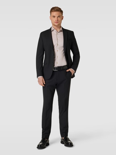 Profuomo Slim fit zakelijk overhemd met haaikraag, model 'CUTAWAY' Beige - 1