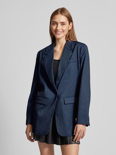 Colourful Rebel Blazer met reverskraag, model 'Jesra' Marineblauw - 4