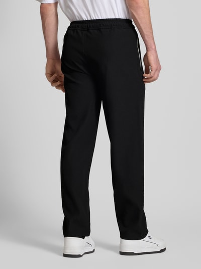 Pegador Straight Leg Sweatpants mit Plisseefalten Modell 'TROY' Black 5