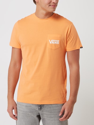 Vans T-shirt o kroju slim fit z bawełny Pomarańczowy 4