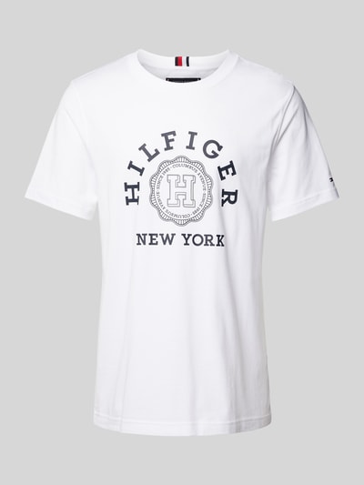 Tommy Hilfiger T-shirt met labelprint, model 'HILFIGER COIN' Wit - 2