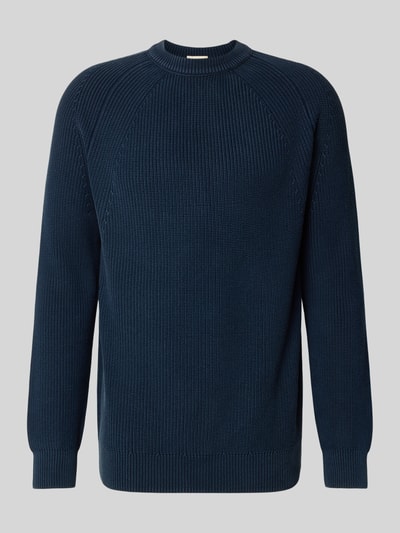 Drykorn Gebreide pullover met ronde hals Donkerblauw - 2