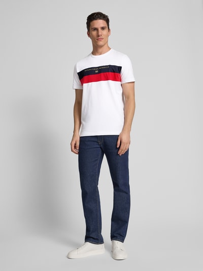 Christian Berg Men T-Shirt mit Label-Print Weiss 1