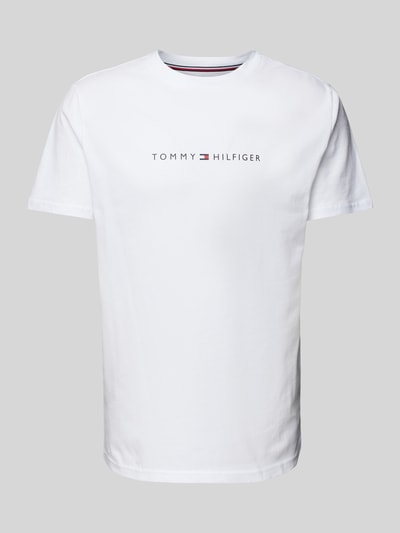 Tommy Hilfiger T-Shirt mit Label-Print Weiss 2