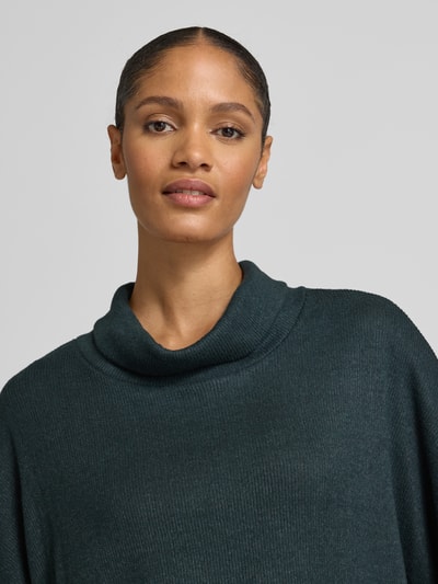 Apricot Strickpullover mit Rollkragen Dunkelgruen 3