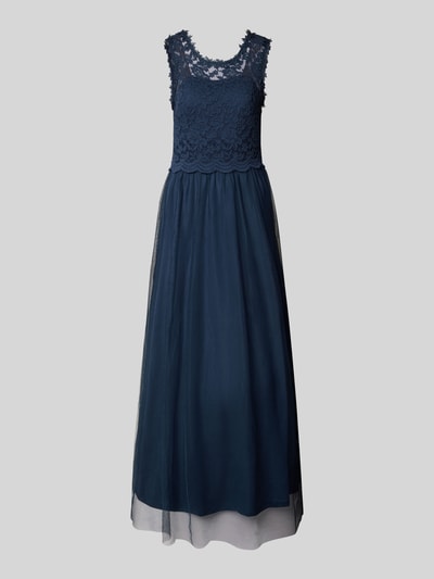 Vila Maxikleid mit Spitzenbesatz Modell 'LYNNEA' Marine 2