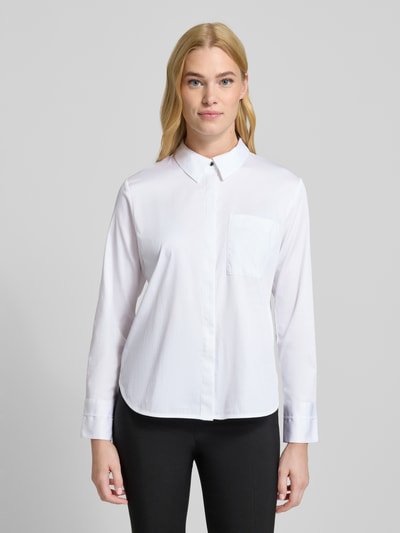 comma Bluzka koszulowa o kroju regular fit z kieszenią na piersi Biały 4
