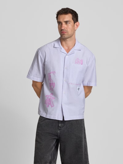 Edwin Regular Fit Freizeithemd mit Label-Detail Lila 4