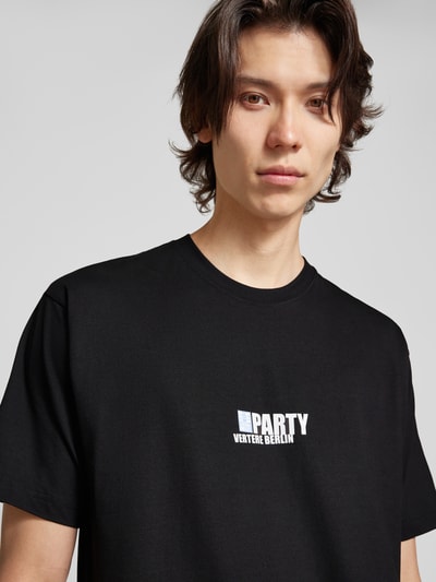 Vertere T-shirt met labelprint, model 'INVITE' Zwart - 3