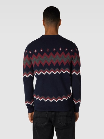 Barbour Gebreide pullover met all-over motief Marineblauw - 5