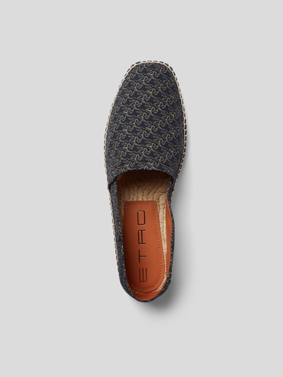 Etro Espadrilles mit Allover-Logo Blau 4