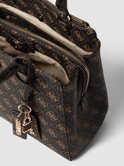 GUESS Handtasche mit Allover-Logo Dunkelbraun 5