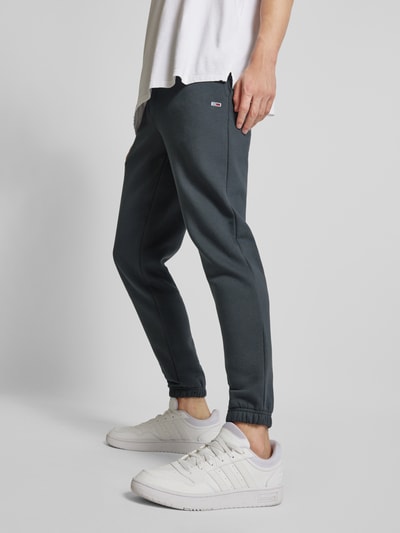 Tommy Jeans Slim fit sweatpants met labeldetail Antraciet - 3