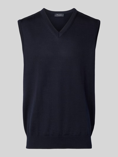MAERZ Muenchen Pullunder aus Merinowolle Marine 2