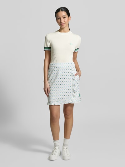 Marc Cain Regular fit T-shirt met wol Offwhite - 1