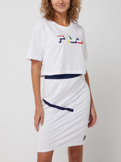 FILA Cropped T-Shirt aus Baumwolle Modell 'Boituva' Weiss 4