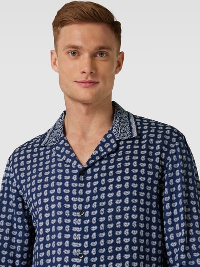 THE KOOPLES Vrijetijdsoverhemd van viscose met reverskraag Marineblauw - 3