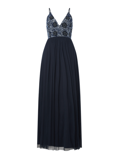 LACE & BEADS Abendkleid mit Pailletten Modell 'Avon' Dunkelblau 1