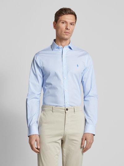 Polo Ralph Lauren Slim Fit Business-Hemd mit Haifischkragen Bleu 4