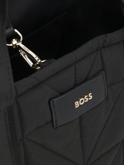 BOSS Shopper met doorgestikt motief, model 'PALMAH' Zwart - 6