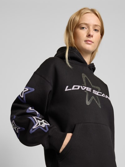 LOVE SCARS Hoodie mit Label-Print Black 3