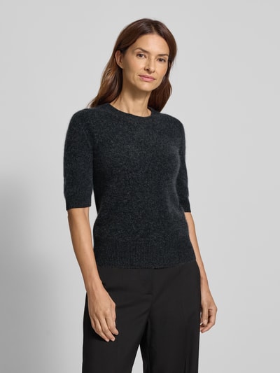 Marella Gebreide pullover van een mix van lanawol en kasjmier, model 'JIM' Donkergrijs - 4