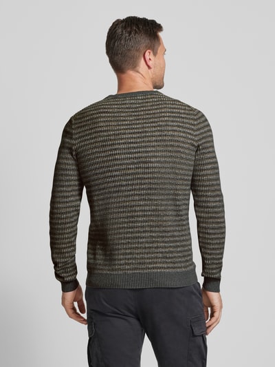 camel active Gebreide pullover met structuurmotief Donkergeel - 5