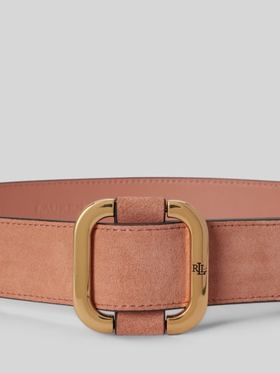 Lauren Ralph Lauren Riem van suède met reliëflogo Oudroze - 2