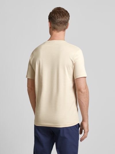 Gant T-shirt o kroju regular fit z efektem melanżu Piaskowy 5