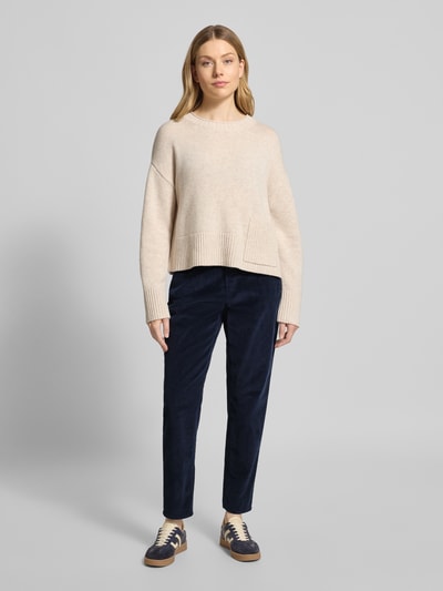 Brax Corduroy broek met 5-pocketmodel, model 'MILEY' Marineblauw - 1