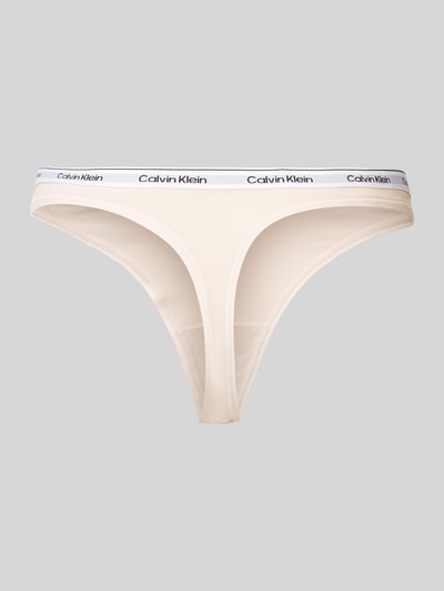 Calvin Klein Underwear String met elastische band met label in een set van 3 stuks, model 'MODERN' Rood - 3