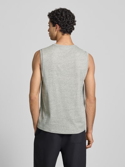 Champion Top mit Logo und Rundhalsausschnitt Hellgrau Melange 5