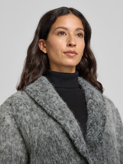 Marc Cain Wollmantel mit Fransen Dunkelgrau 3