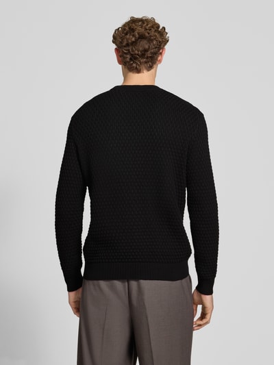 HUGO Regular Fit Pullover aus reiner Baumwolle Modell 'Sylas' Black 5