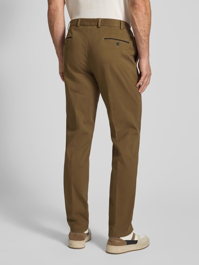 Hiltl Regular fit stoffen broek met persplooien, model 'Peaker' Taupe - 5