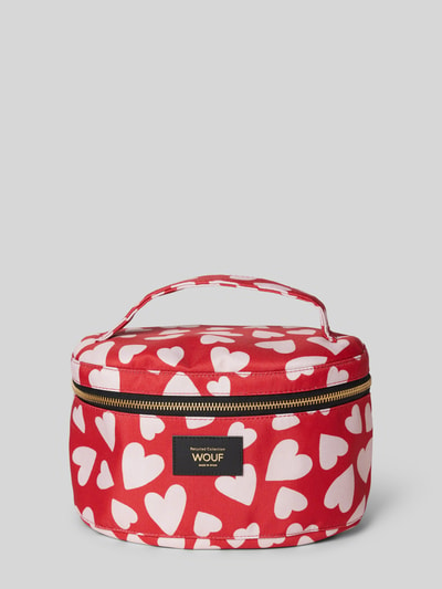 WOUF Make-uptasje met all-over motiefprint, model 'Amore Vanity' Rood - 1