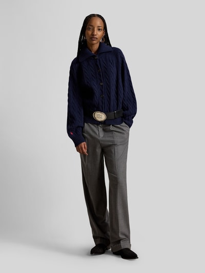 Polo Ralph Lauren Kardigan rozpinany o kroju relaxed fit z mieszanki wełny i kaszmiru Granatowy 1