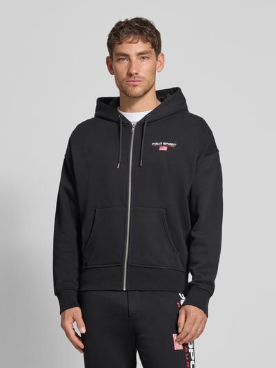 Polo Ralph Lauren Sweatjacke mit Label-Stitching Black 4