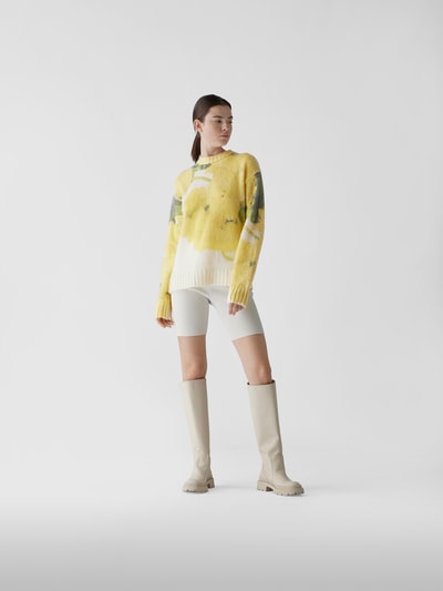 MSGM Pullover mit floralem Muster Offwhite 1