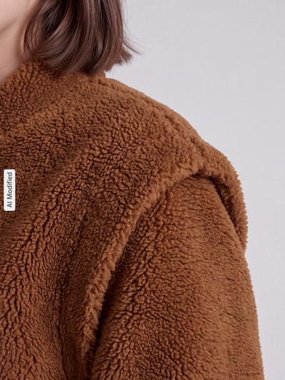 Selected Teddyjacke mit Schalkragen Modell 'SLWISABEL' Camel 3